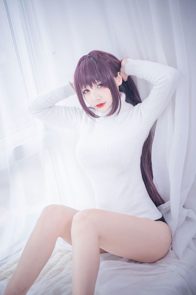 动漫COSER仙九Airi角色扮演FGO毛衣斯卡哈美图
