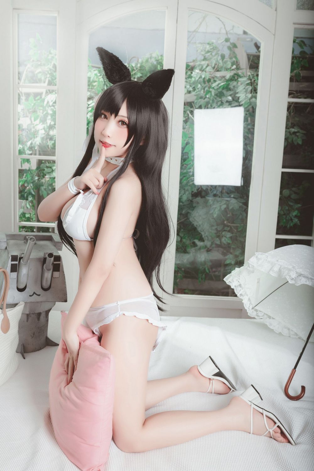 动漫博主貓田聖奈奈猫女郎装扮爱宕泳装火辣身材性感美图
